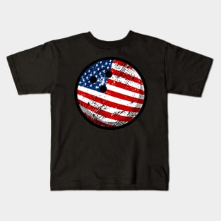 Bowling American Flag 4Th Of July Kids T-Shirt